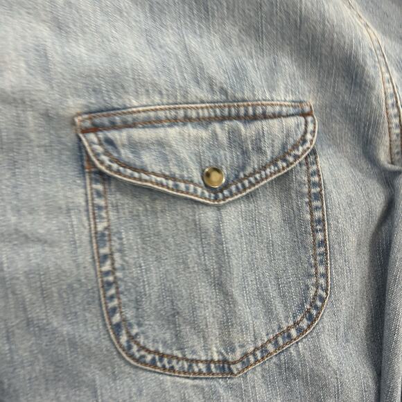 Levi Strauss Shirt Mens XL Denim Western Pearl Snap Long Sleeve Casual - Picture 3 of 13